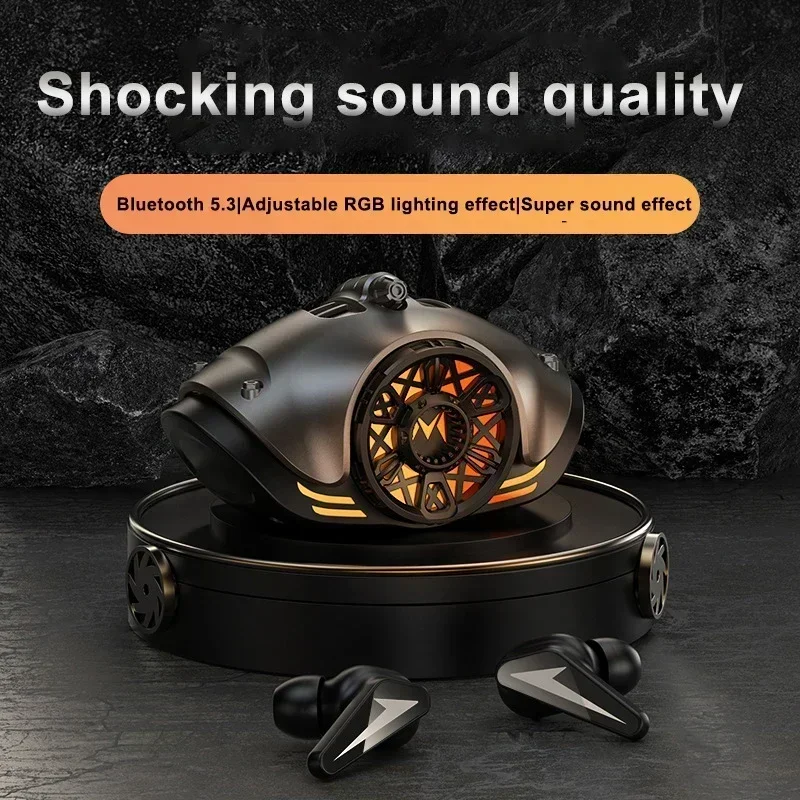 

Bluetooth 5.3 Gaming Earphone In-Ear Wireless Mecha Style Headphones INVA-M7 ENC Noise Reduction Headsets Mecha Invasion TWS