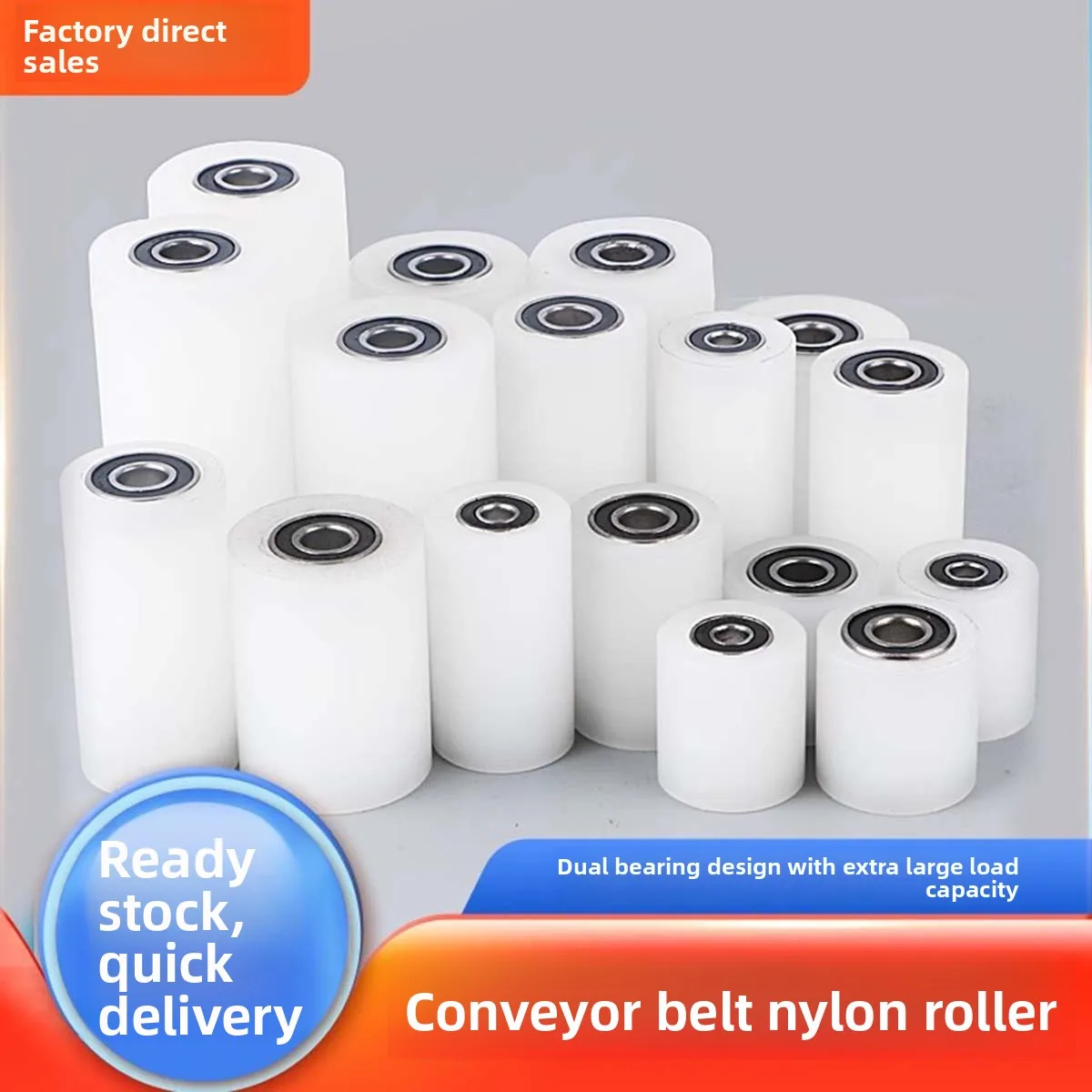 Roller Accessories Nylon Bearings, Pulleys, Clamp Wheels, Nylon Guide Wheels, Unpowered Conveyor Belts