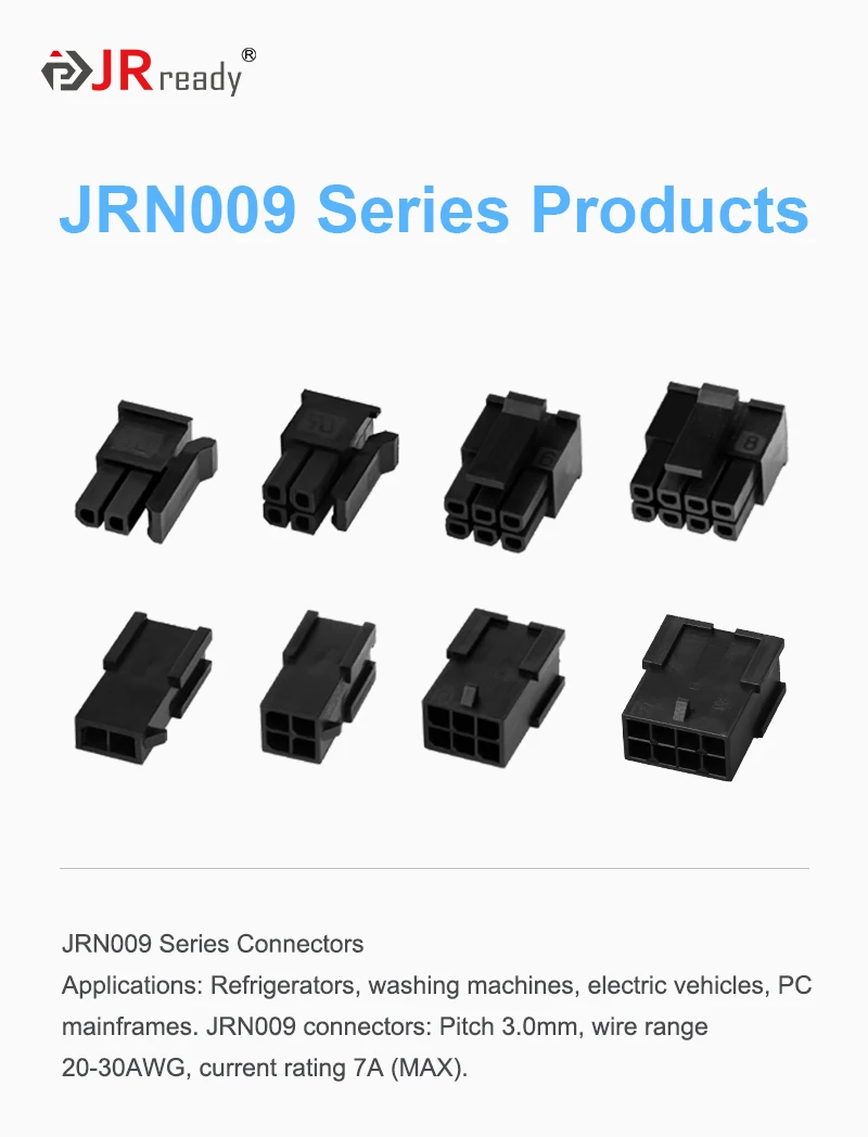 JRready JRN009 2-8P Molex 3.0 Micro-Fit Kit, Stecker- und Buchsenverbinder mit Kabelanschluss 20-24AWG, 10er-Set – Detail 1