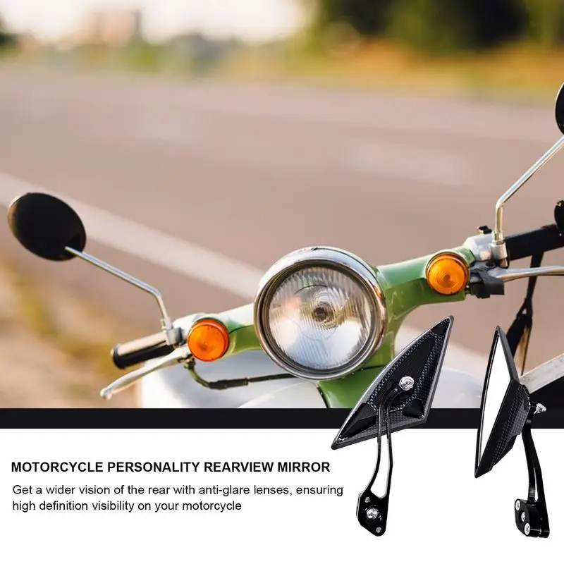 Motorcycle Rearview Mirror High Definition Motorcycle Mirror For Handlebars Easy Installation Motorcycle Accessories With