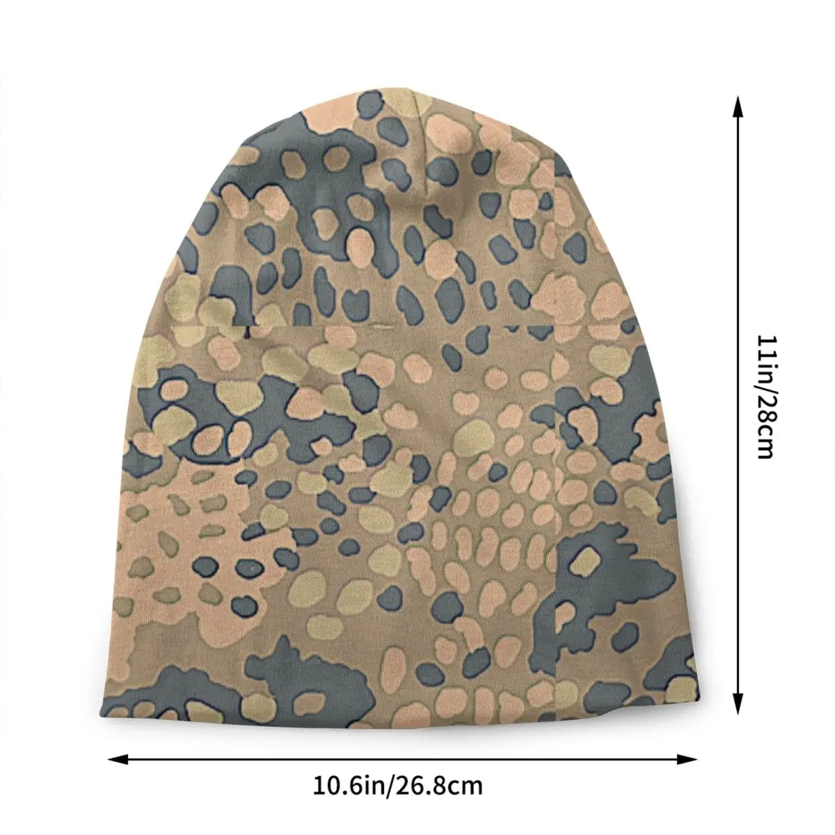 Desert Erbsenmuster Pea Dot German Camouflage Pattern Skullies Beanies Caps Men Winter Warm Knitting Hat Adult Bonnet Hats