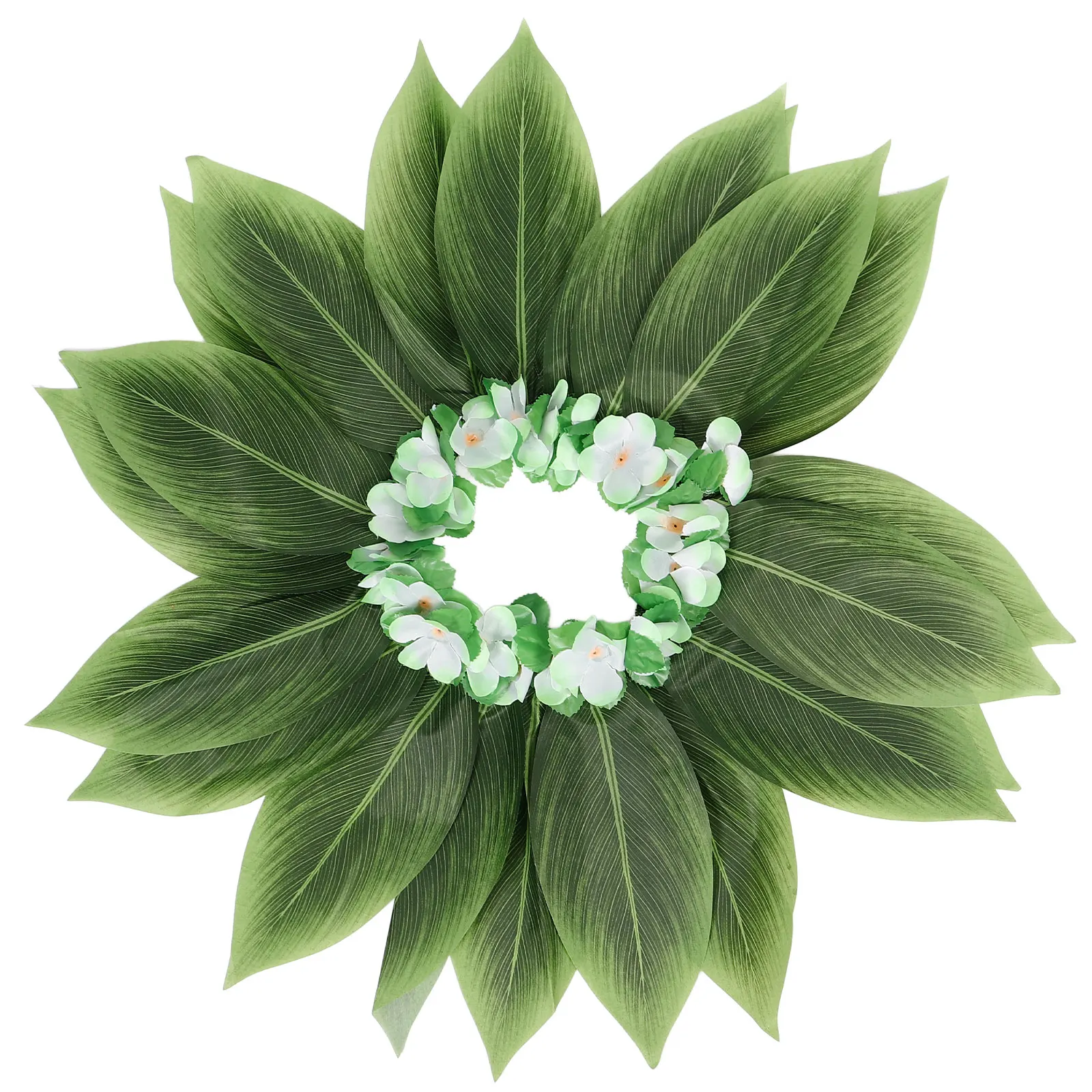 

Imitation Green-edged Floral Dress 30in Waist 15in Length Adult Skirt Hawaiian Outfit Luau Costume Beach
