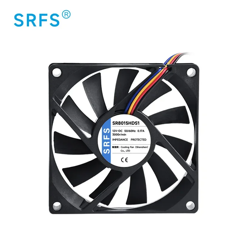 Factory Custom 8015 Cooling Fan Dryer Inverter for DC 24V 8cm Industrial Equipment Efficient Large Air Volume