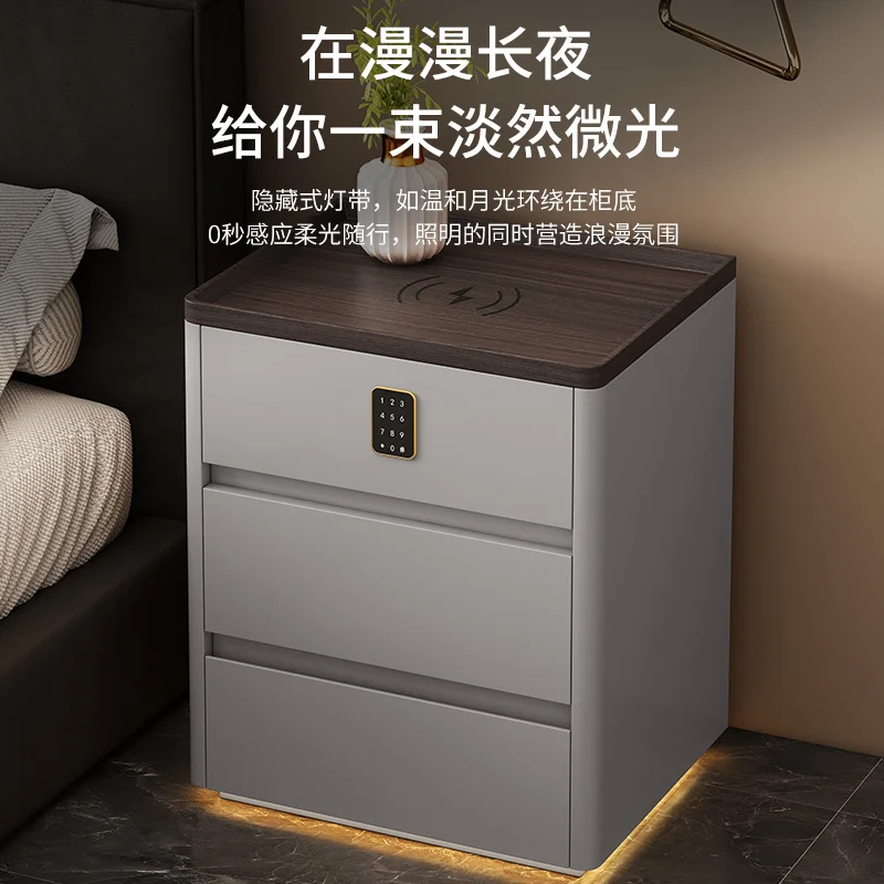 Drawers Home Nightstands Bedroom Storage Created Mute Room Economic Smart Nightstands Narrow Luxury Szafka Nocna Furniture