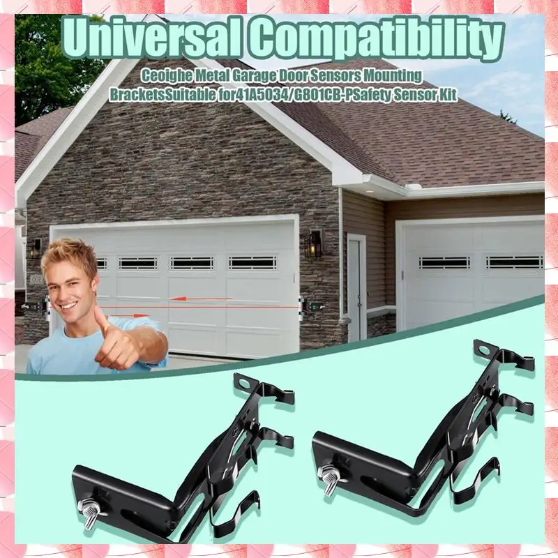 JAJA 2-teilige Garagentor-Sensorenhalterung, Sensor-Kit-Halterungen, für Liftmaster/Chamberlain/Craftsman Garagentorsensor