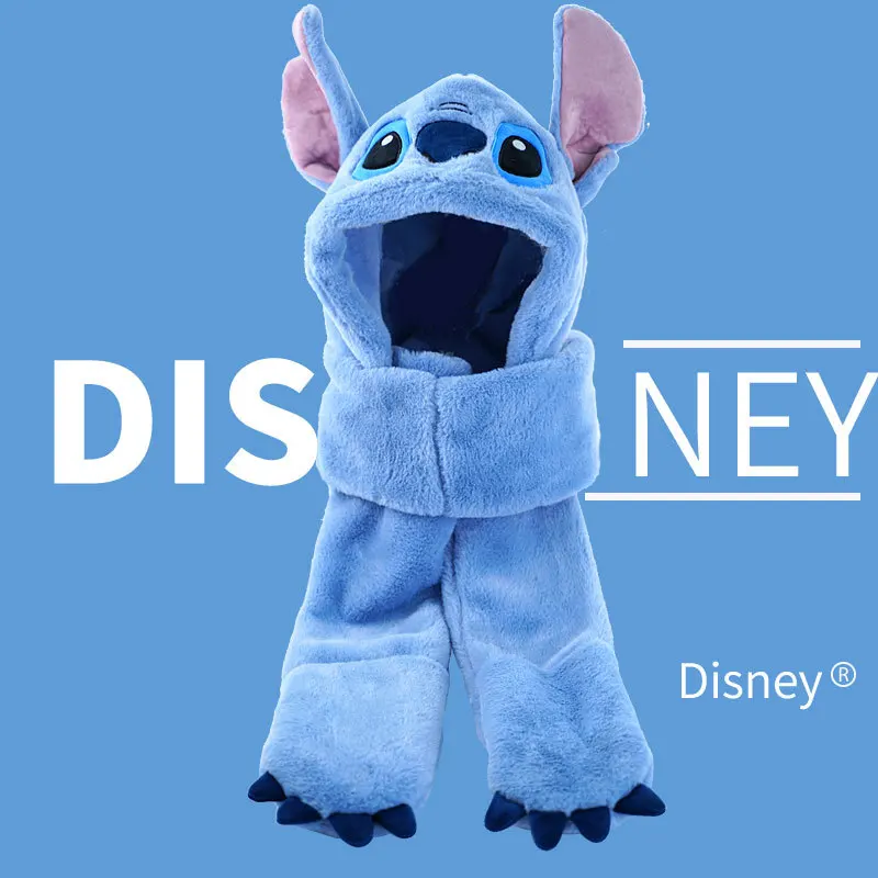 

Miniso Disney Children's Gloves Scarf Hat Integrated Set Boys Winter Warm Plush Hat Boys Plush Scarf