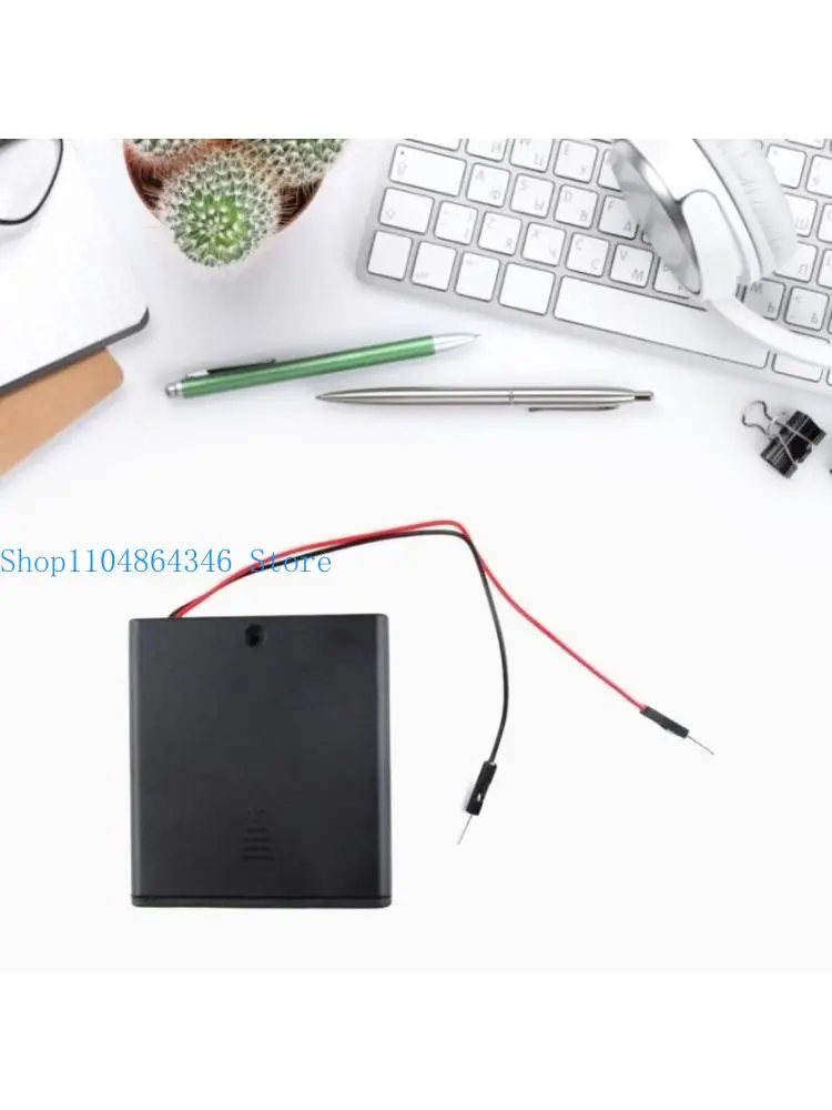 

5asd AA Battery Case with Switch and Leads New AA Battery Box 2 Cell / 4 Cell