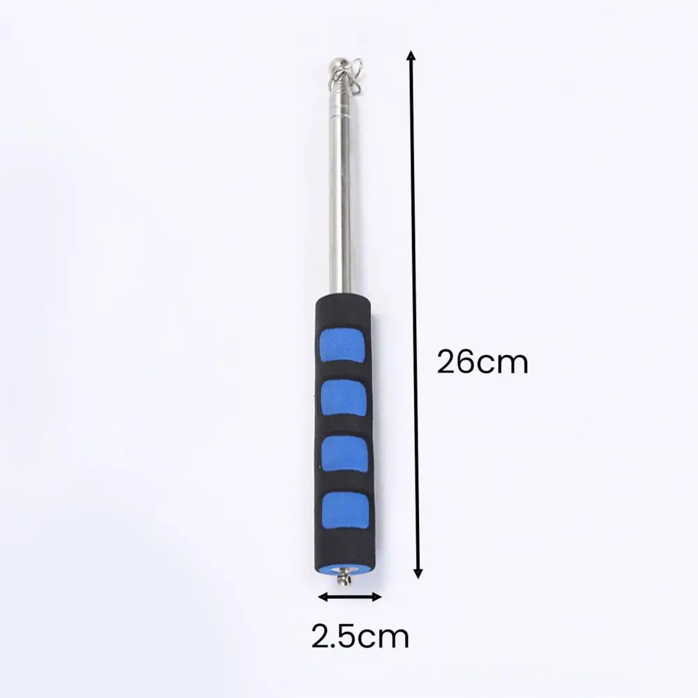 140/200cm Flag Pole with Lanyard Non-slip Teaching Pointer Stick Stainless Steel Telescopic Banner Flagpole Tour Guide Flagpole