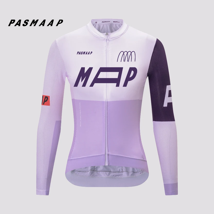 PASMAAP-Camisola Masculina de Ciclismo, Manga Comprida, Pro Team, MTB Roupas de Bicicleta de Estrada, Camisas Respiráveis, 2022