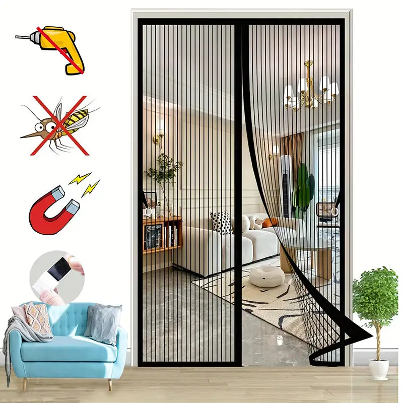 Anti Mosquito Insect Fly Bug Curtains Magnetic Net Mesh Automatic Closing Door Screen Kitchen Curtain Summer Protective