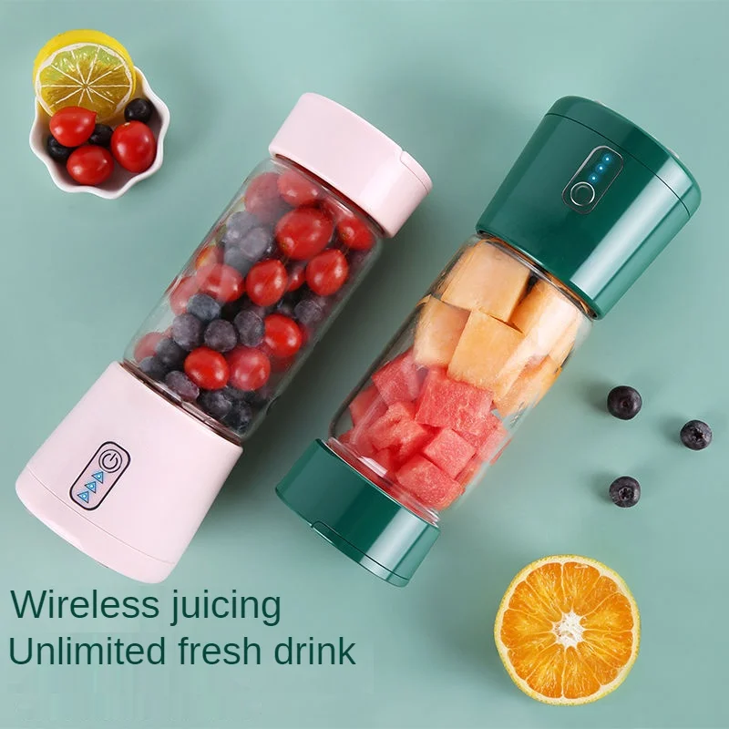 Portable Mini Electric Juicer Stainless Steel Blade Juicer Cup Juicer Fruit Automatic Smoothie Blender Kitchen Tool