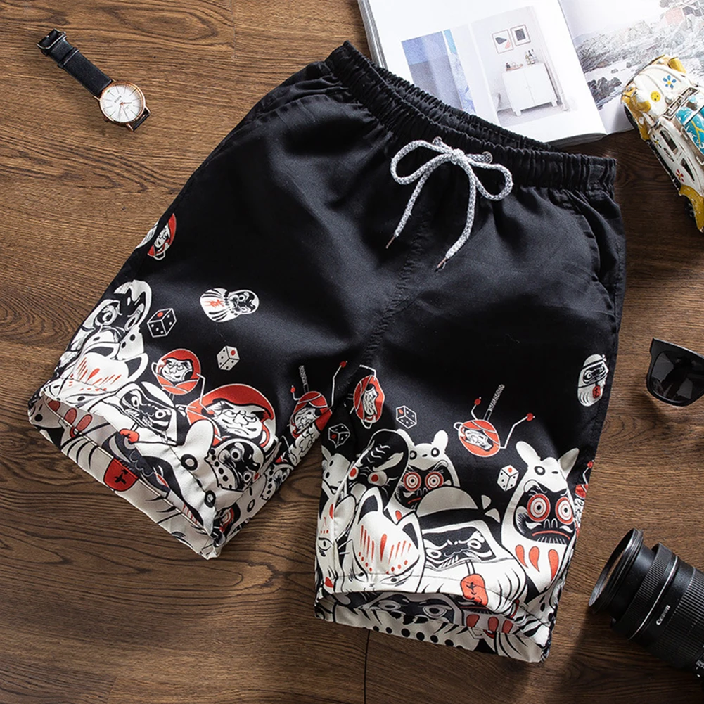 شورت شاطئ سريع الجفاف للرجال ، شورت بوكسر كاجوال فضفاض ، كبير الحجم