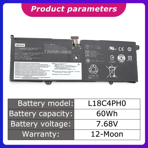 Imagen 2 del producto L18C4PH0 nueva batería de ordenador portátil L18C4PH0 para Lenovo Yoga C940/14IIL/81Q9/2ICP5 series 7820mah/60wh
