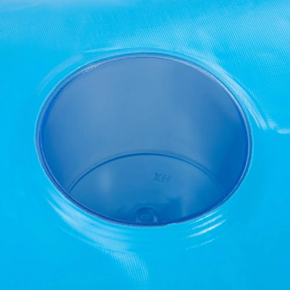 56299EP Splash 'N Chill جزيرة قابلة للنفخ، طوافات حمام السباحة باللون الأزرق/الأبيض وركوب قابلة للنفخ