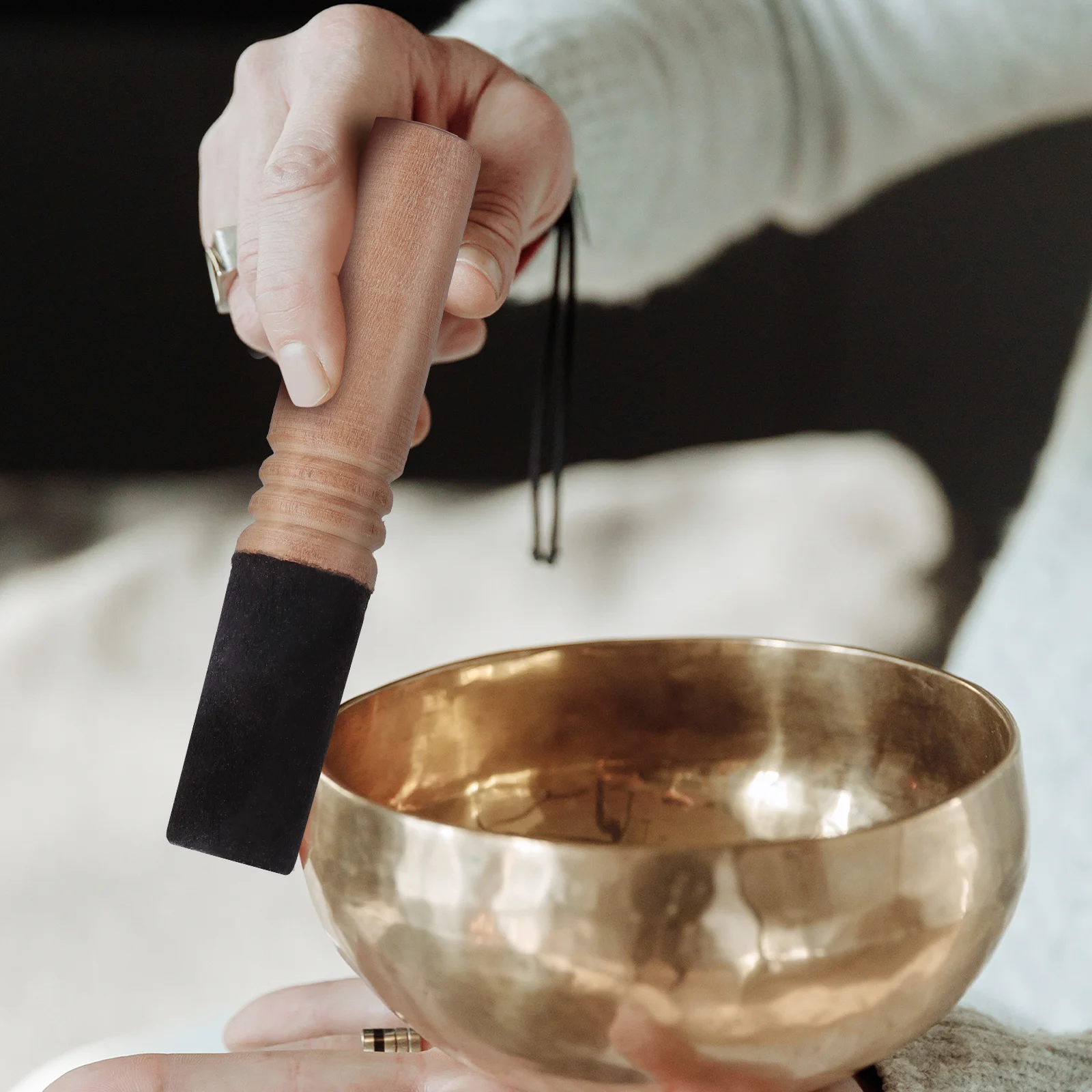 

1pc Buddha Sound Bowl Mallet Handmade Nepalese Singing Bowl Striker For Meditation Yoga Therapy Accessory Medium Size