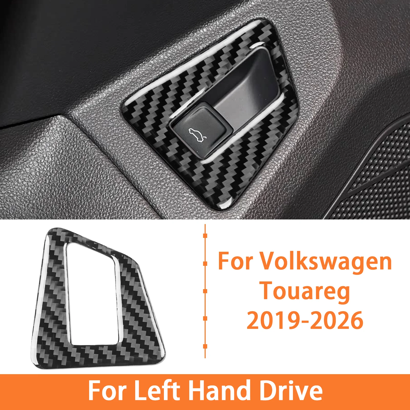 Voor Volkswagen Touareg 2019-2026 Carbon Fiber Interieur Accessoire Stickers Dashboard Ventilatieopeningen Center Console Versnellingspookpaneel