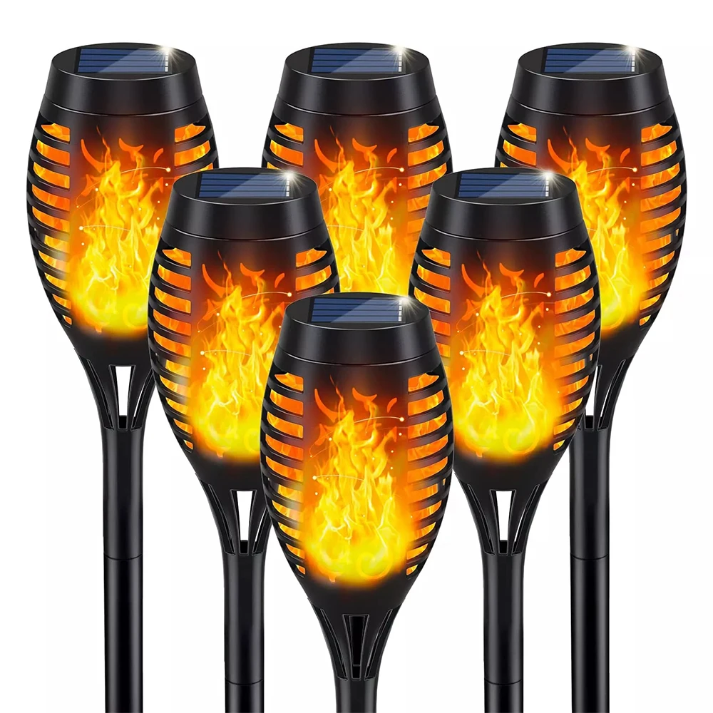 

12LED Solar Flame Torch Lights Flickering Light Waterproof Garden Decoration Outdoor Lawn Path Yard Patio Floor Lamps