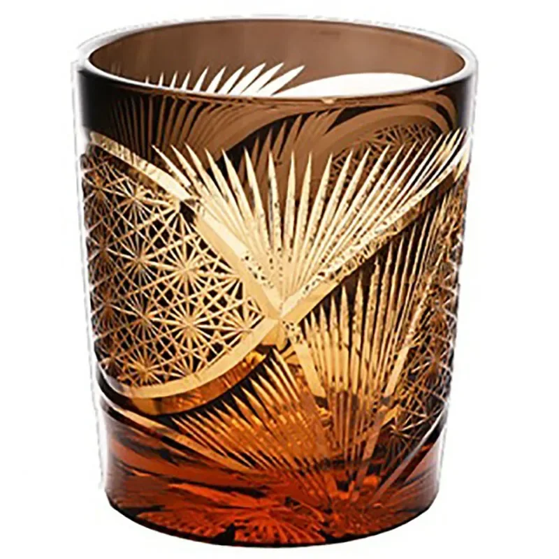 Glasses Bohemian Czech Engraving Whiskey Cup Drinkare Hand Clear Color Glass Whisky Tumbler with Gift Box Pack