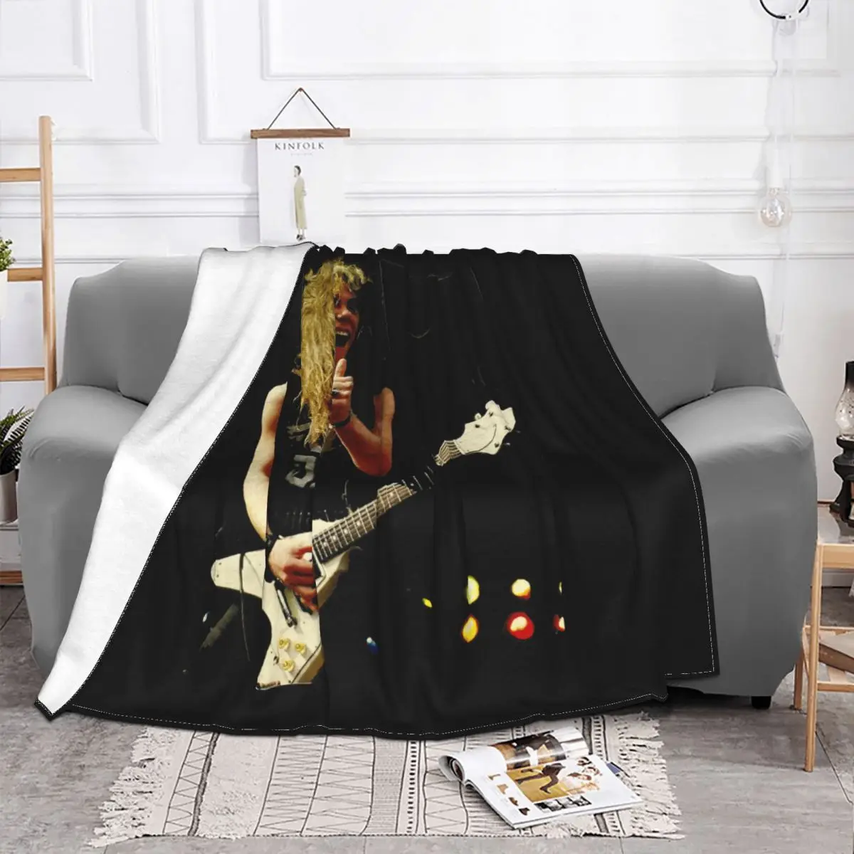 James Hetfield Funny Birthday Blanket Home On Couch Plus Velvet Bedding Travel Family Expenses