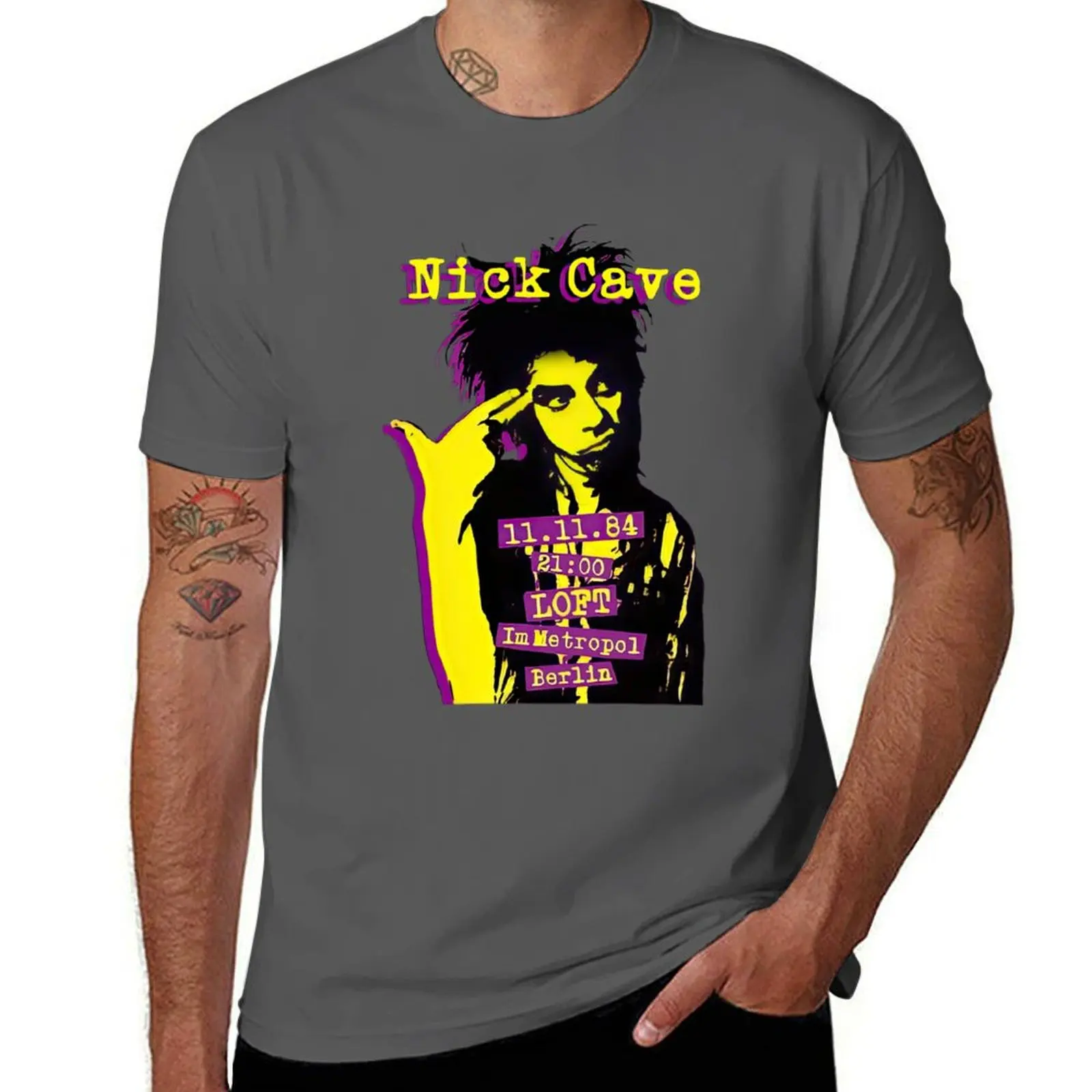 Camiseta vintage del álbum de Nick Cave And The Bad Seeds, camiseta informal básica de estilo urbano