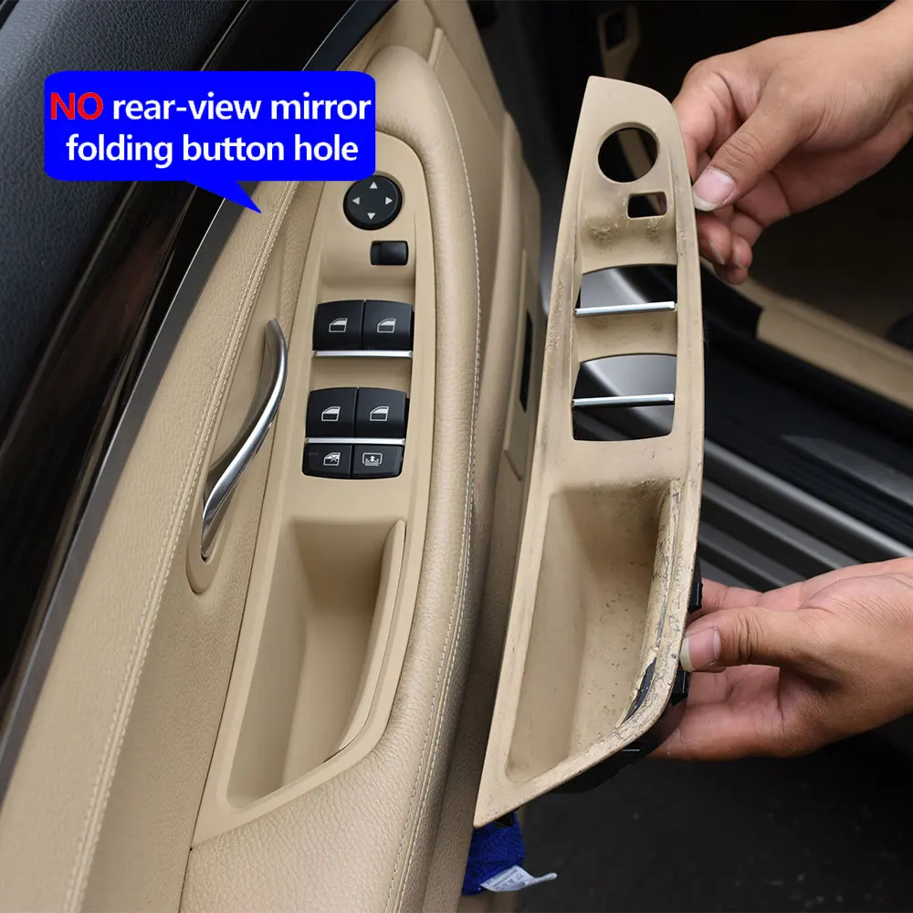 Interior Window Lift Button Switch Door Handle Cover Armrest Door Pull Handle Panel for BMW 5 Series F10 F11 520 523 525 528 530