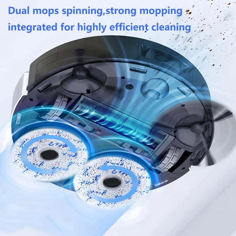 แผ่นถูพื้นไม้ถูพื้นซักได้แบบนำกลับมาใช้ใหม่ได้สำหรับ Ecovacs T10หูกวางรอบทิศทาง/T10เทอร์โบ/X1รอบทิศทาง/X1 turbor