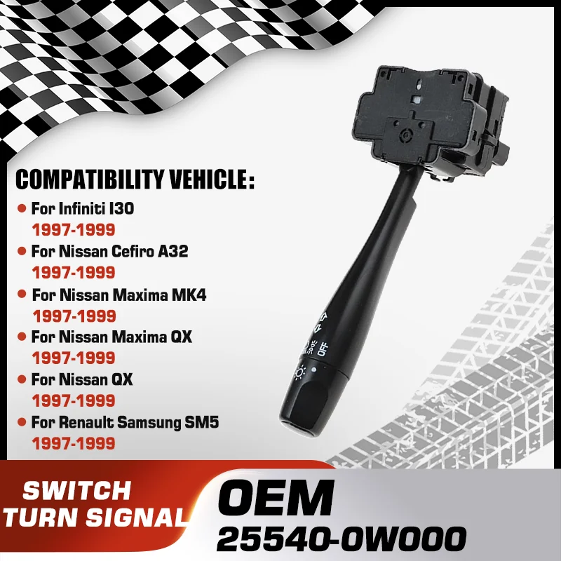 

Turn Signal Switch For Infiniti I30 Nissan Cefiro A32 Nissan Maxima MK4 Nissan Maxima QX Nissan QX Renault Samsung SM5 1997-1999