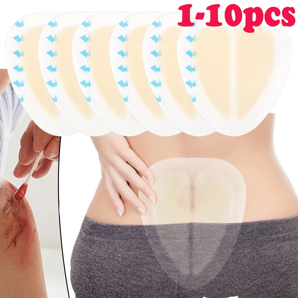 

1-10 шт., медицинская повязка на рану, стерильная кровоостанавливающая тонкая накладка, гидроколлоидная повязка, тонкая самоклеящаяся дышащая подушечка