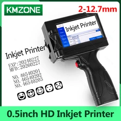 12.7mm Portable Inkjet Printer Handheld TIJ Maker Machine with ink Cartridge Image Picture Serial Number Edit Print