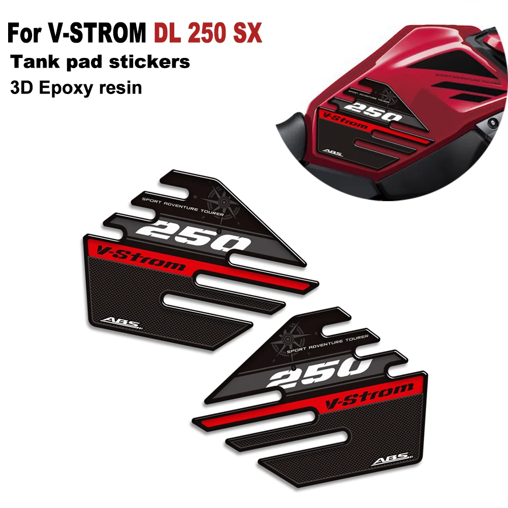 

3D Motorcycle Tank pad protector stickers decals kit Fit For Suzuki V-STROM VSTROM V STROM DL 250 SX 250SX Adventure
