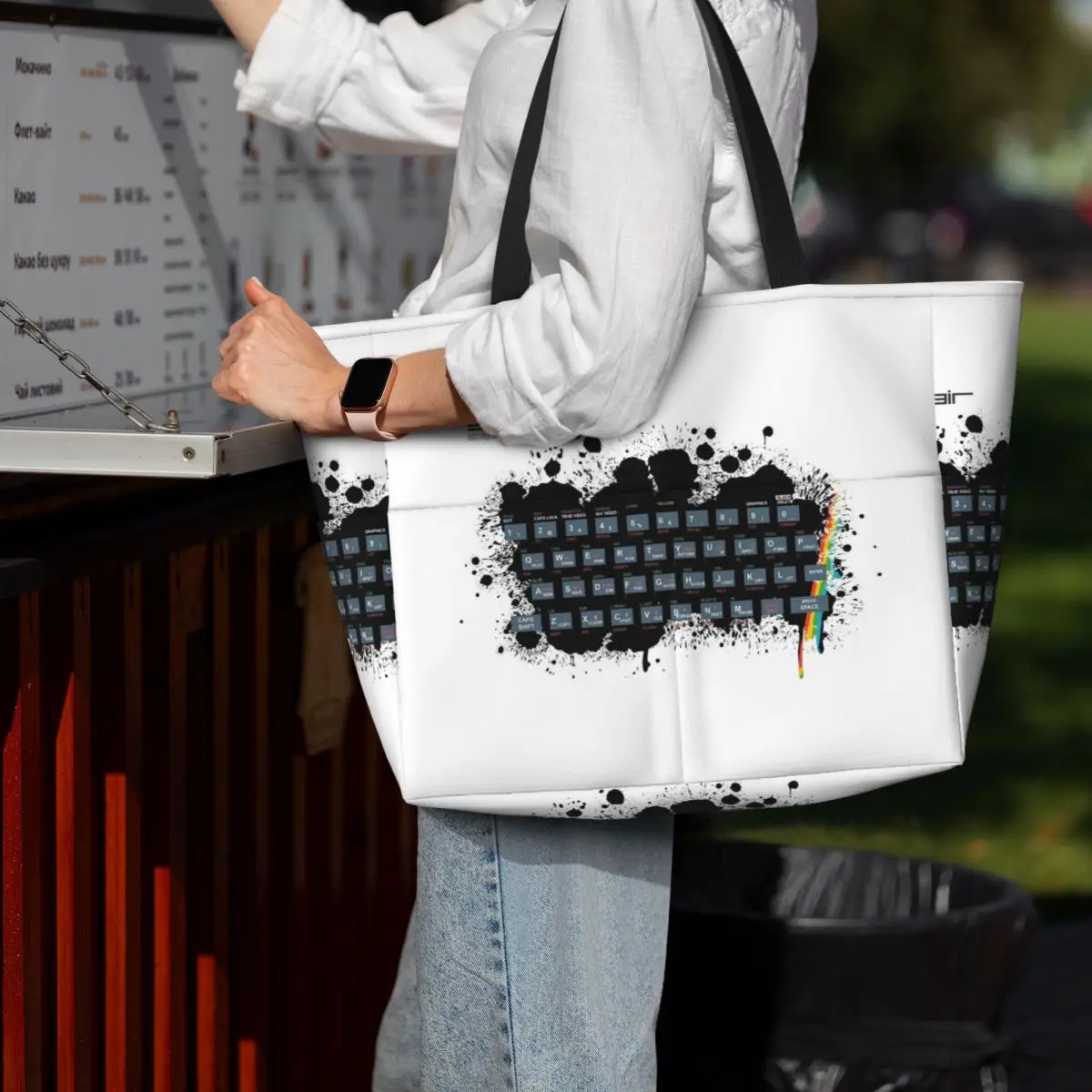 

Ретро-игровое искусство - ZX Spectrum Пляжная большая сумка Спортивная сумка для тренажерного зала Йога Duffle Большая большая сумка Женская дорожная сумка Сумка для фитнеса