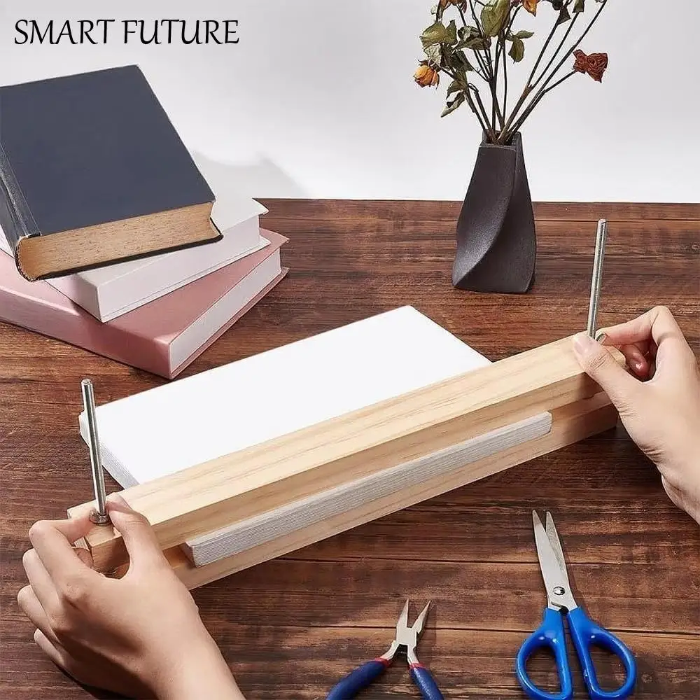 

Multifunctional Flat Paper Press Machine Portable Practical Bookbinding Press Sturdy Convenient Wooden Book Press
