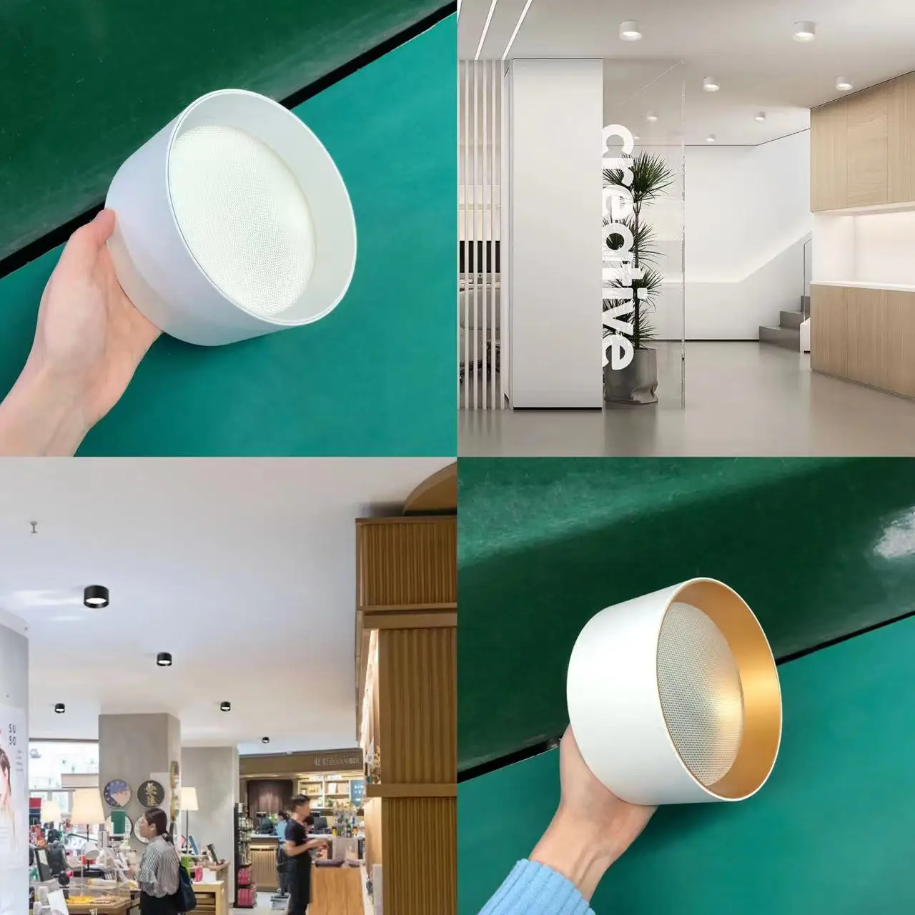 Modern Backlit Round Ceiling Surface Mounted Down Light Office Hotel Anti Glare Illumination SMD Led Luminaries Spot Light