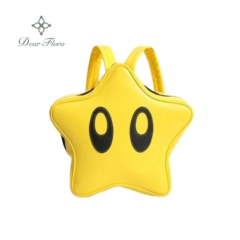 Mochila de Couro Pu Impermeável, Desenhos Animados Kawaii, Olhos Grandes, Mochila Estudante Bonito, Coreano, Japonês, Estilo de Rua, Casual