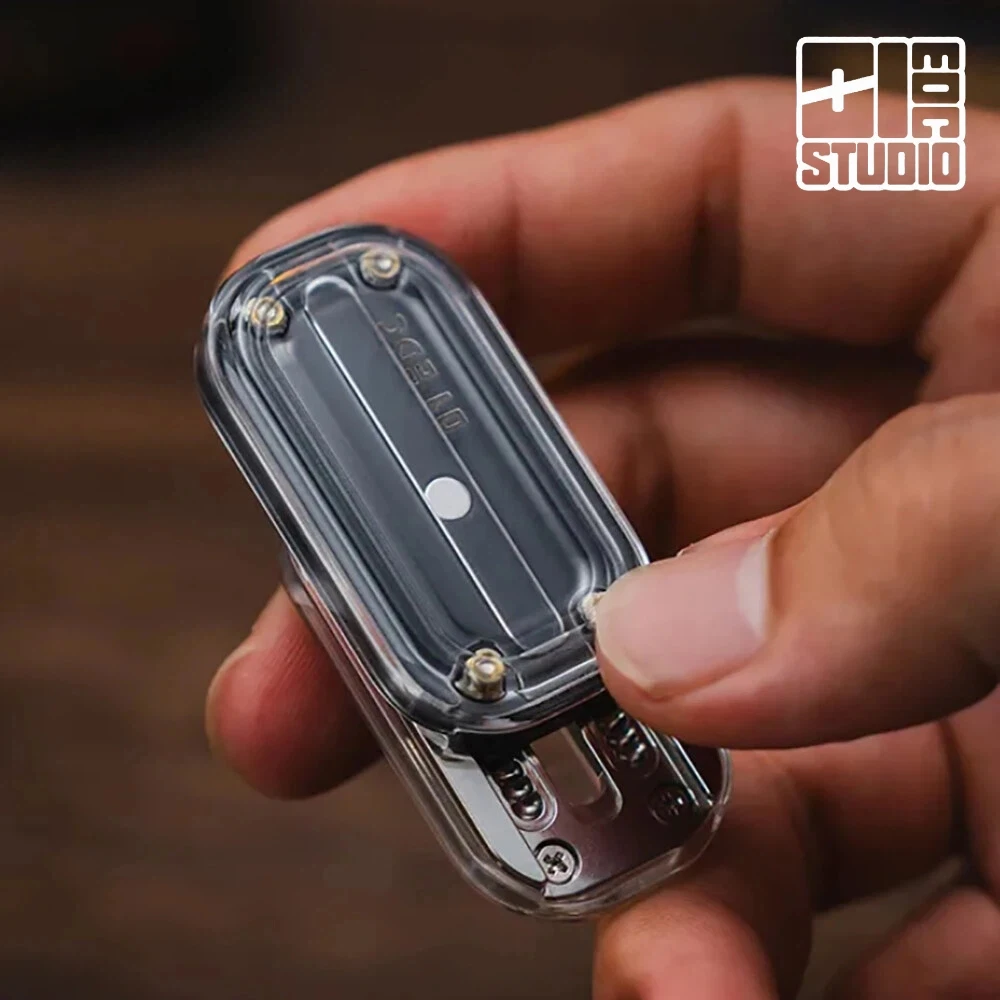 

01EDC Ультратонкий простой внутренний слайдер-фиджет с плотной направляющей из нержавеющей стали, гаджет для снятия тревоги, фиджет-слайдер, пуш-слайдер