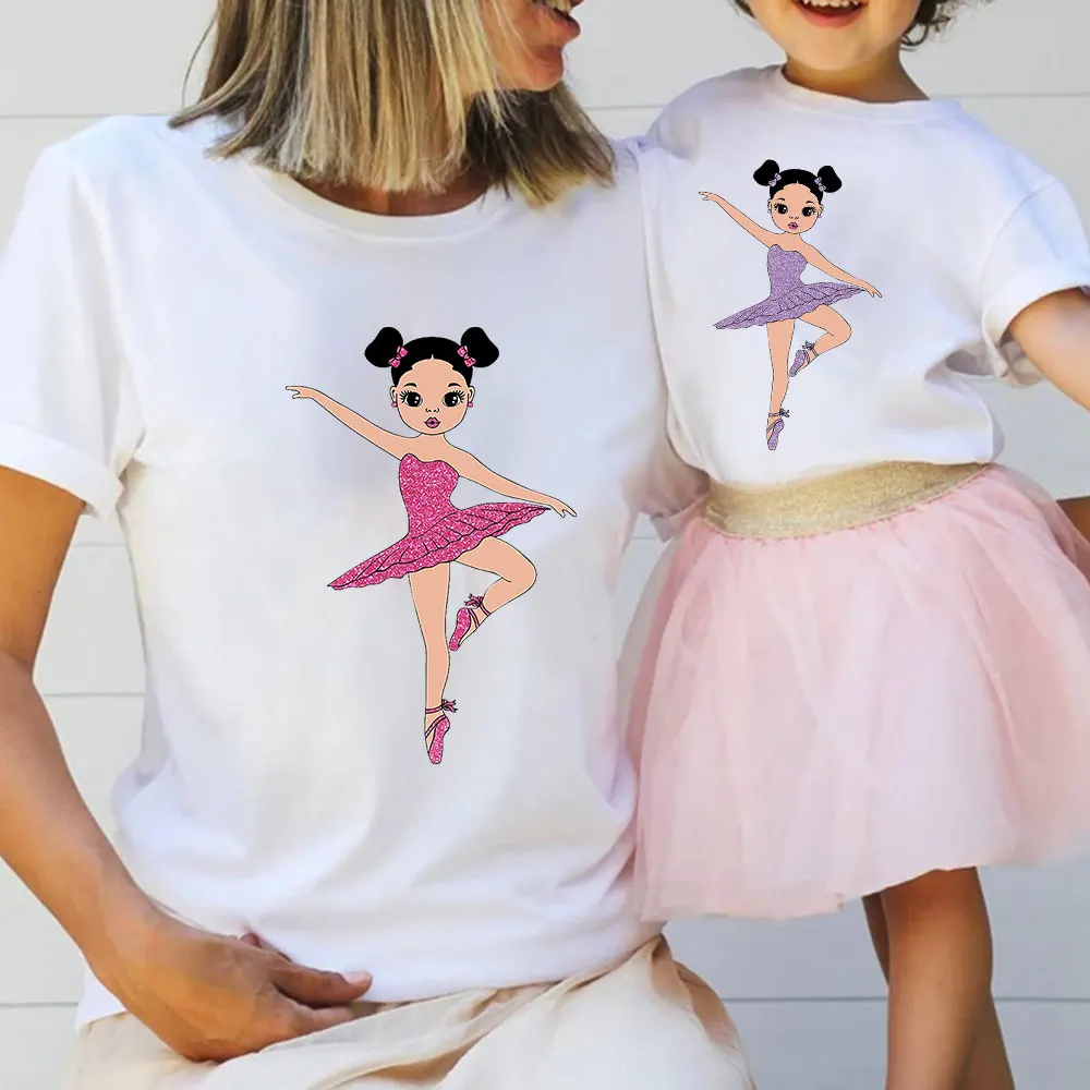 

New Hot Girls T-Shirt Melanin Girls Ballet Dance Graphic Print Black Magic Girl Tshirt Dance Clothing Tshirt Girls Baby Clothing