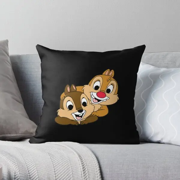 Chip N Dale Always Duo  Printing Throw Pillow Cover Hotel Comfort Office Cushion Bed Decorative Pillows not include One Side