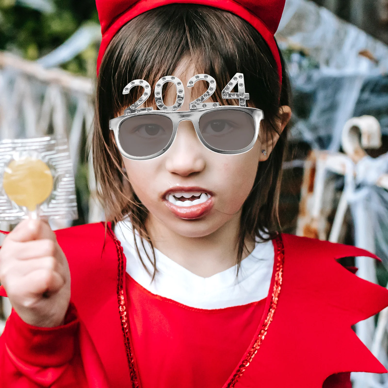 

2024 Number Glasses Blue Color Lightweight PC Material New Year Party Eyewear Photo Props Must Have Item For Celebrations