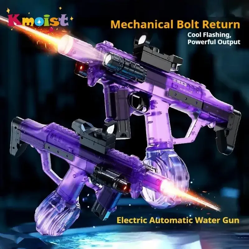 Electric Water Gun That Sprays Water In Bursts with Strong Range Water Guns Children Toy Outdoor Party Toys for Boys Kids Gifts