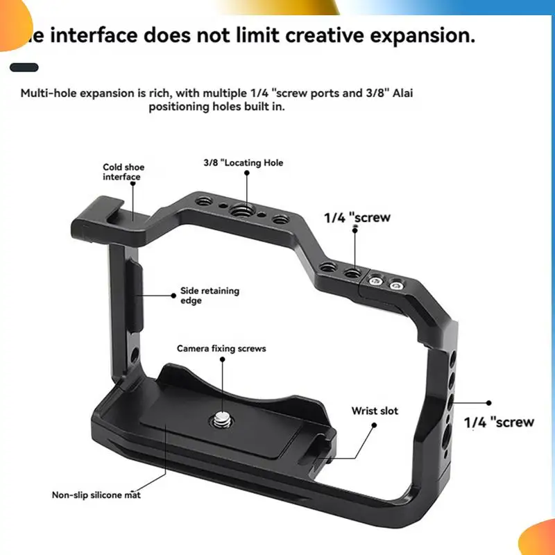 

B48A Full Camera Cage Rig Protective Frame Case For A6700 DSLR Camera Expansion Stabilizer Video Film Movie Making Bracket