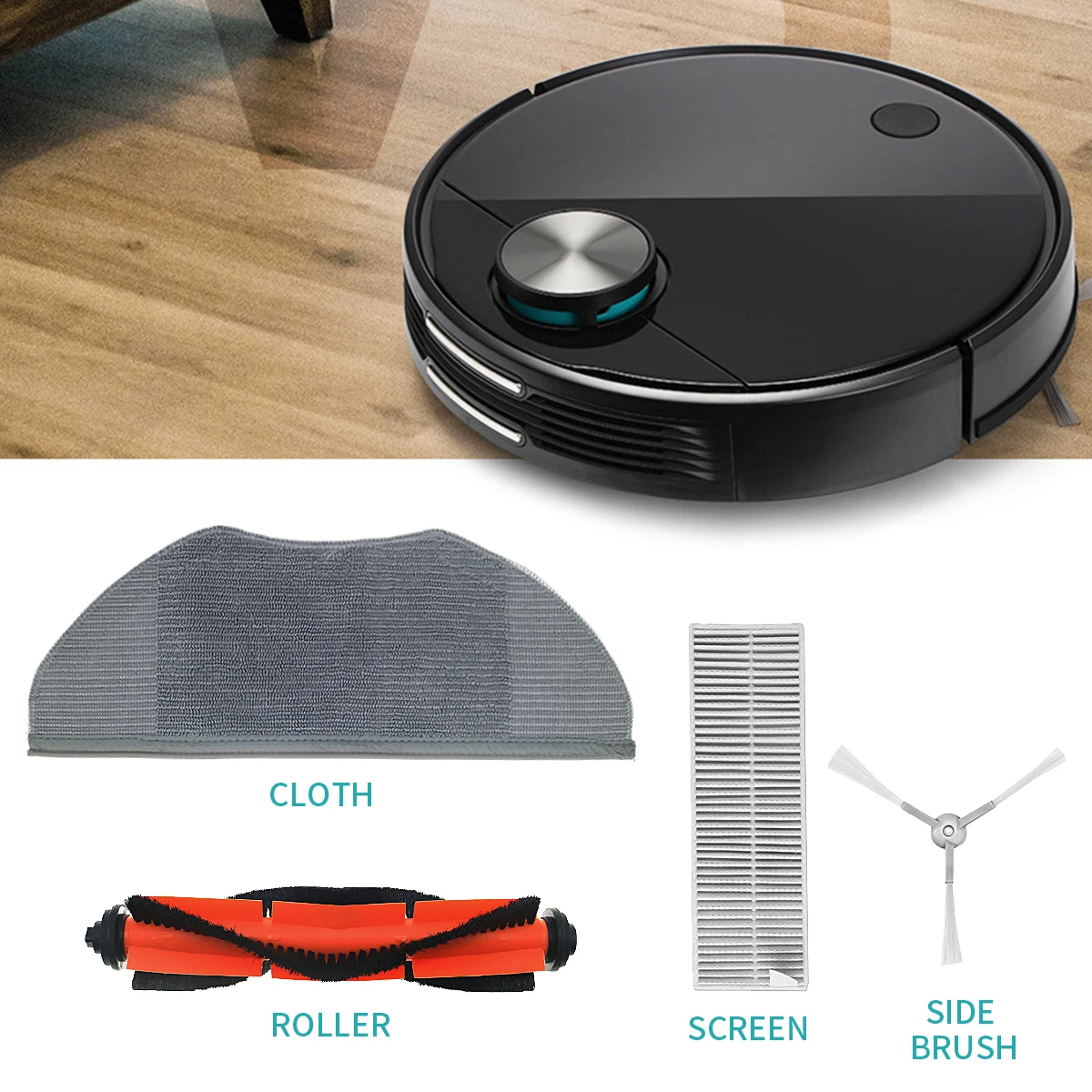 Xiaomi Mijia G1 MJSTG1ロボット掃除機用アクセサリー、メインブラシ、サイドブラシ、HEPAフィルター、モップパッド、水タンク、ダストバッグ