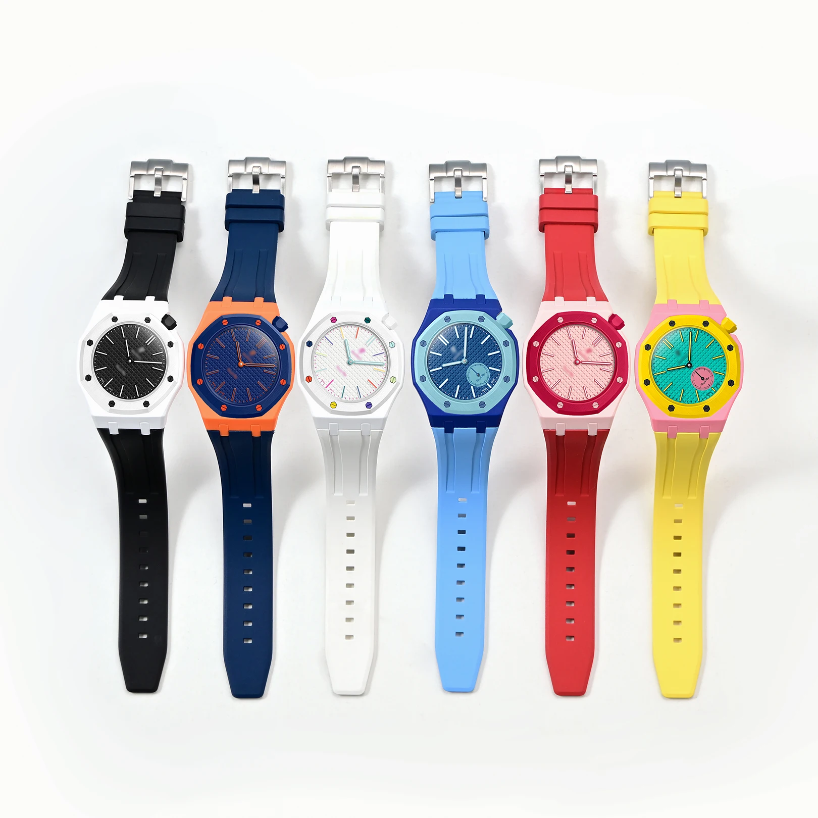 Ceramic Case+Fluororubber Watch Strap Modification Kit For Swatch X AP Royal POP Pocket Watchband Pocket Changer To Wristwatch