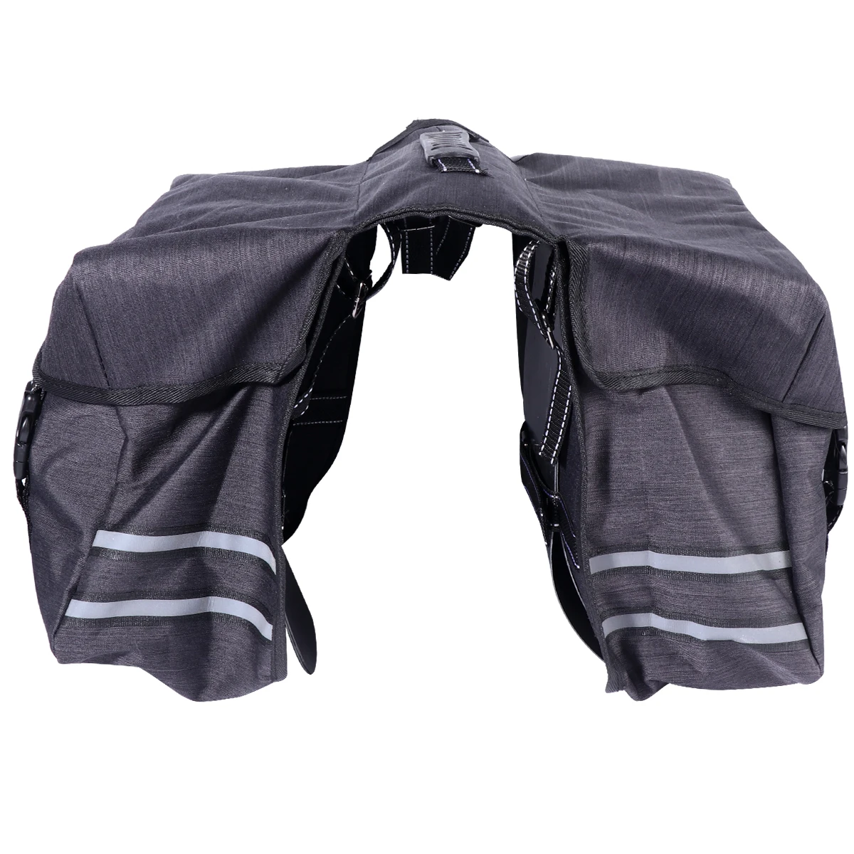 

Multifunctional Double Tail Bag Large Capacity Cycling Back Seat Bag Carrier Bag for Bike Mountain Bike (Black)