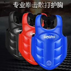 Boxing MMA Chest Guard Kickboxing Body Vest Protector Martial Arts WTF Reversible Rib Shield Taekwondo Target Training Uniform