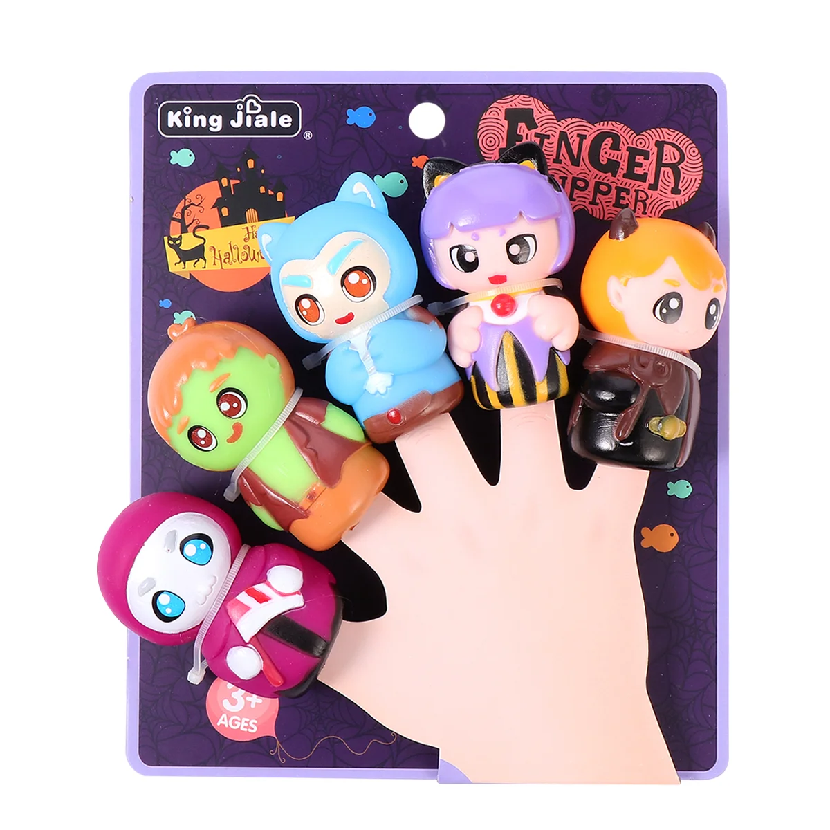 

5 Pcs Toy Puppets Educational Toys Halloween Finger Kids Puzzle Children Parent-child