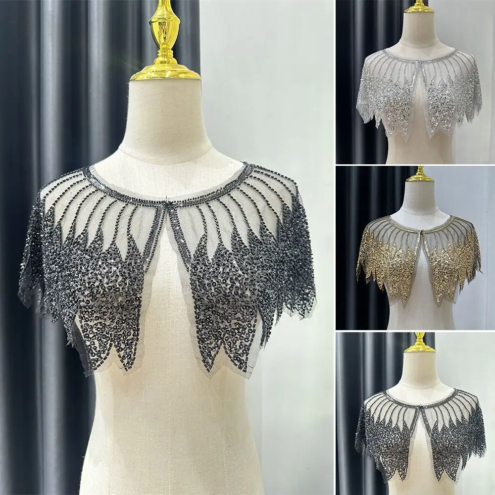 

Fashion Sequin Embellished Flapper Shawl Beaded 1920s Evening Wrap Short Outerwear