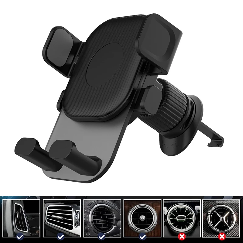 

Car Phone Holder Car Air Vent Hook Clip Smartphone GPS Brackets Car Air Outlets Cellphone Mount for iPhone Xiaomi Huawei Samsung