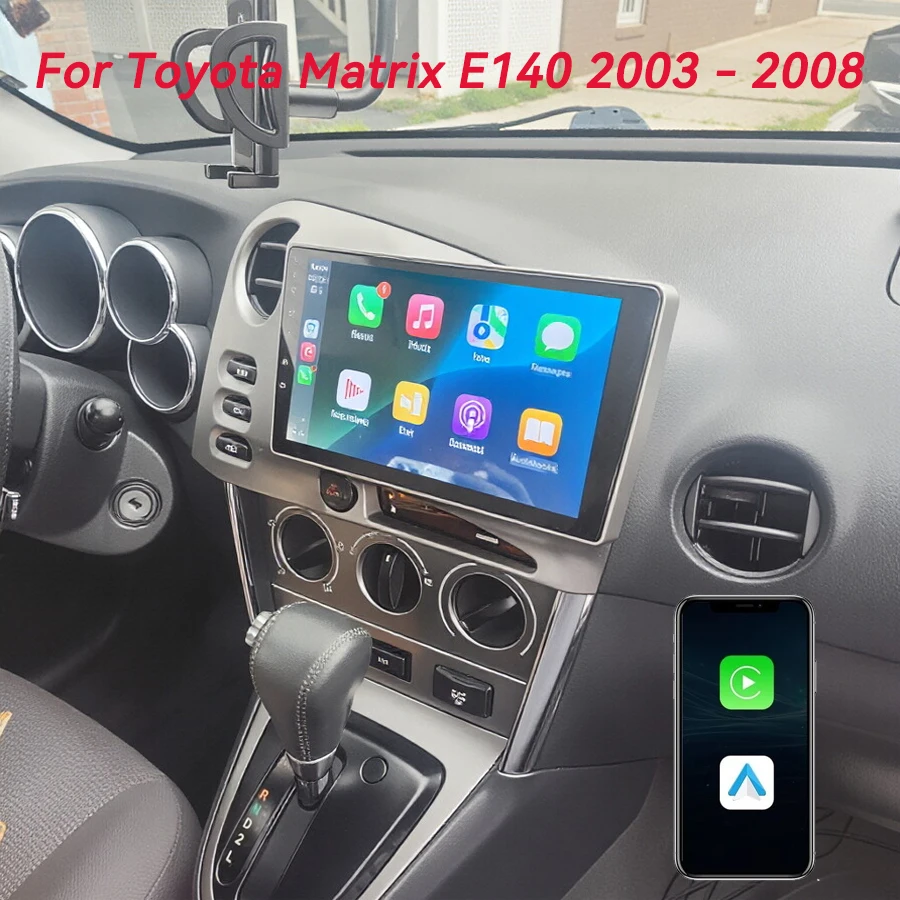 Radio de coche Android 16 CarPlay para PONTIAC Vibe 2003 2004 para Toyota Corolla Matrix E140 2003-2008 Audio GPS navegación DSP