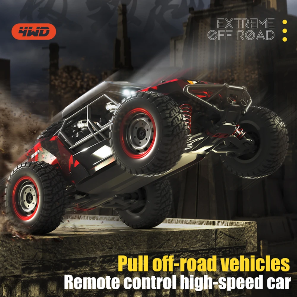 16106 1:16 50KM/H 4WD RC Car With LED Remote Control Off-road Cars High Speed Drift Monster Truck for Kids vs Wltoys 144001 Toys