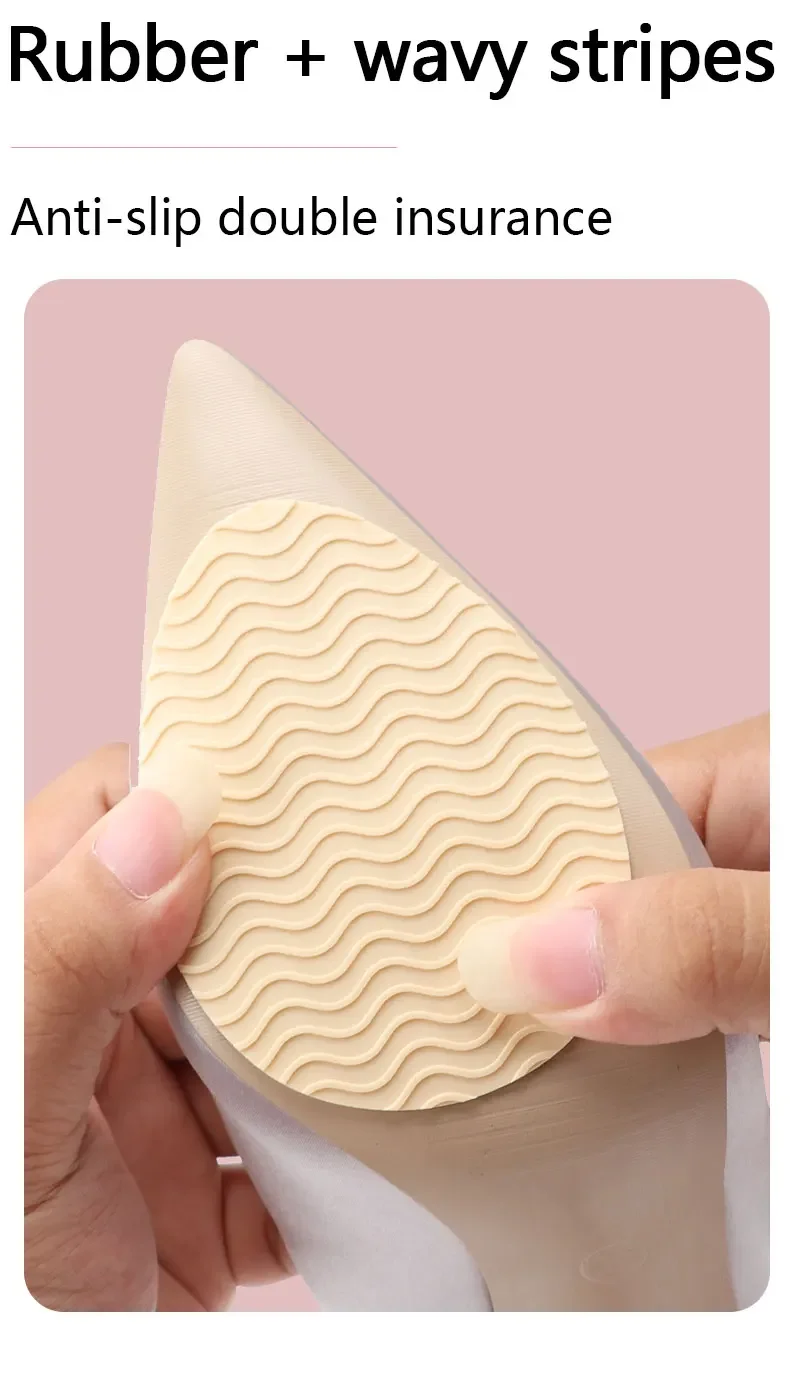 Rutschfeste Schuhpolster, selbstklebende Schuhgriffe, Gummi-Antirutsch-Einlegesohlen, Klebe-Schutz, Silikon, widerstandsfähig, Sohlenabdeckung für hohe Absätze – Detail 2